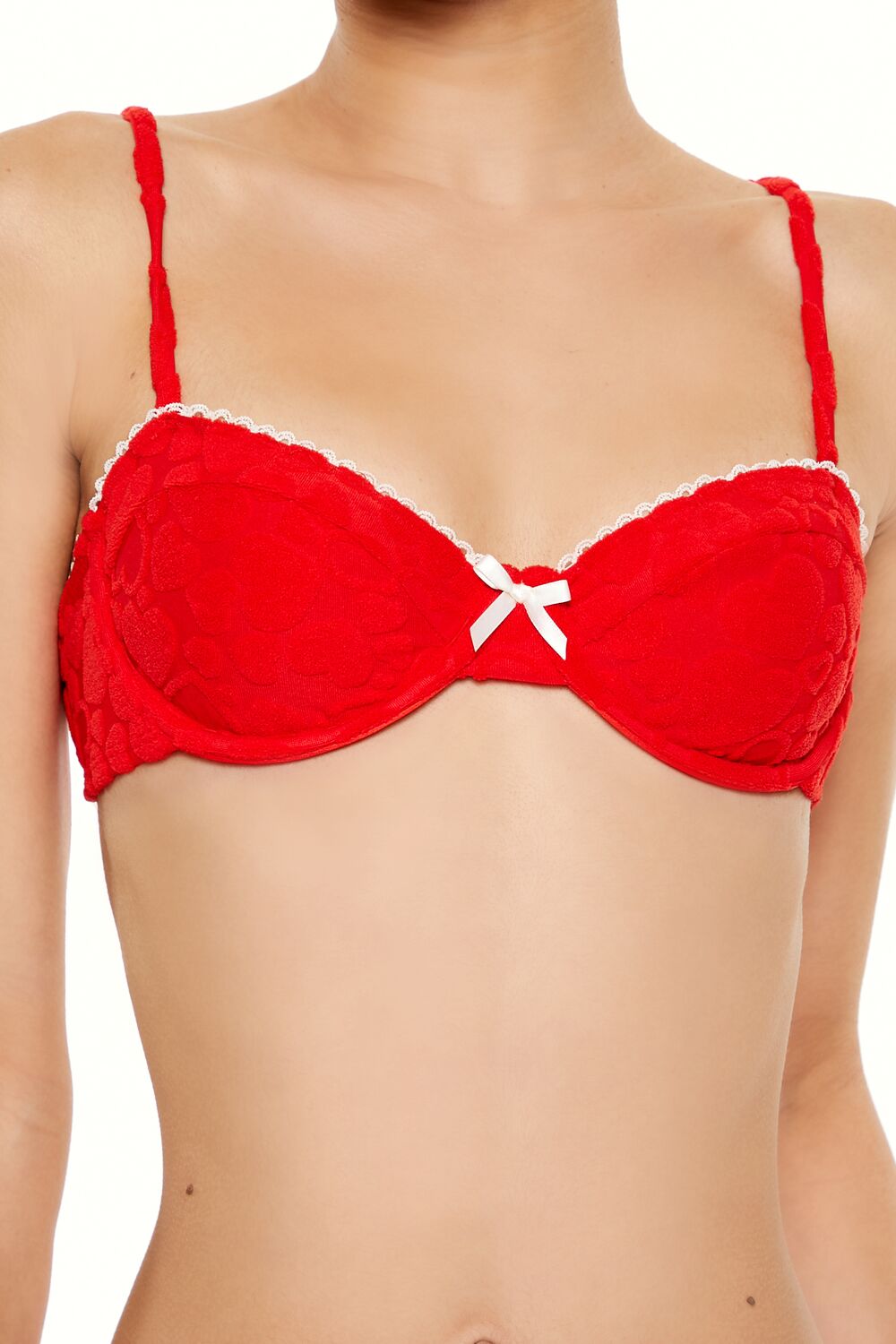 Heart Terry Underwire Bikini Top | Forever 21 Womens