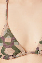 Shimmer Geo Print Triangle Bikini Top | Forever 21 Womens
