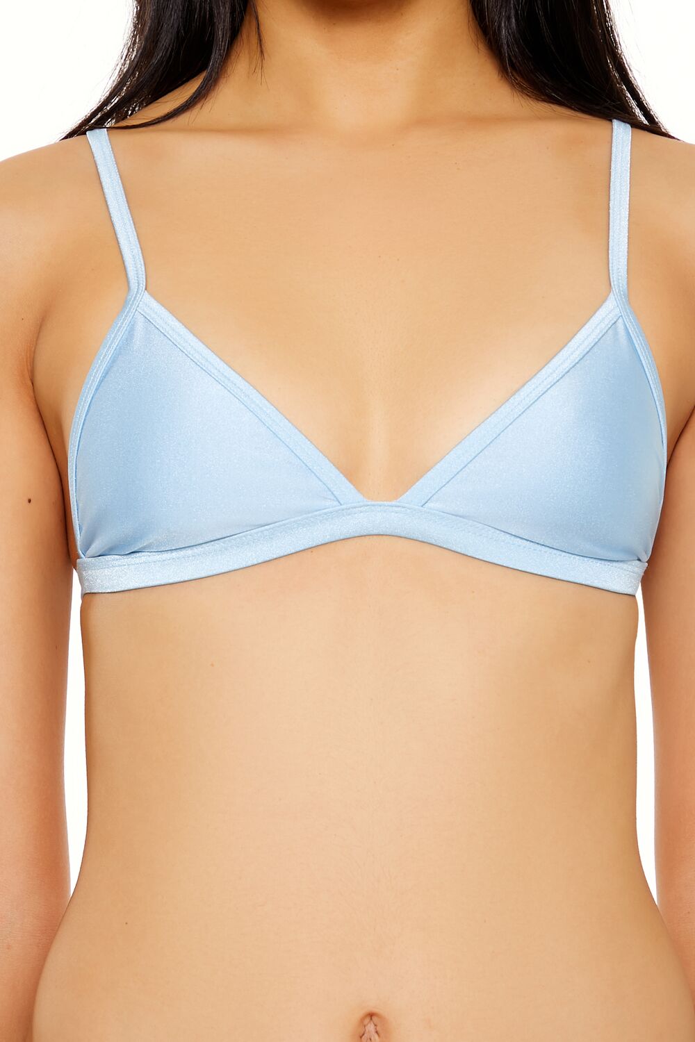 Shiny Binded-Triangle Bikini Top | Forever 21 Womens