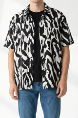 Zebra Print Button-Front Shirt | Forever 21 Mens