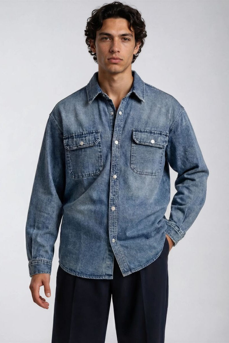 F21 Mens Denim Shirt | Forever 21 Mens