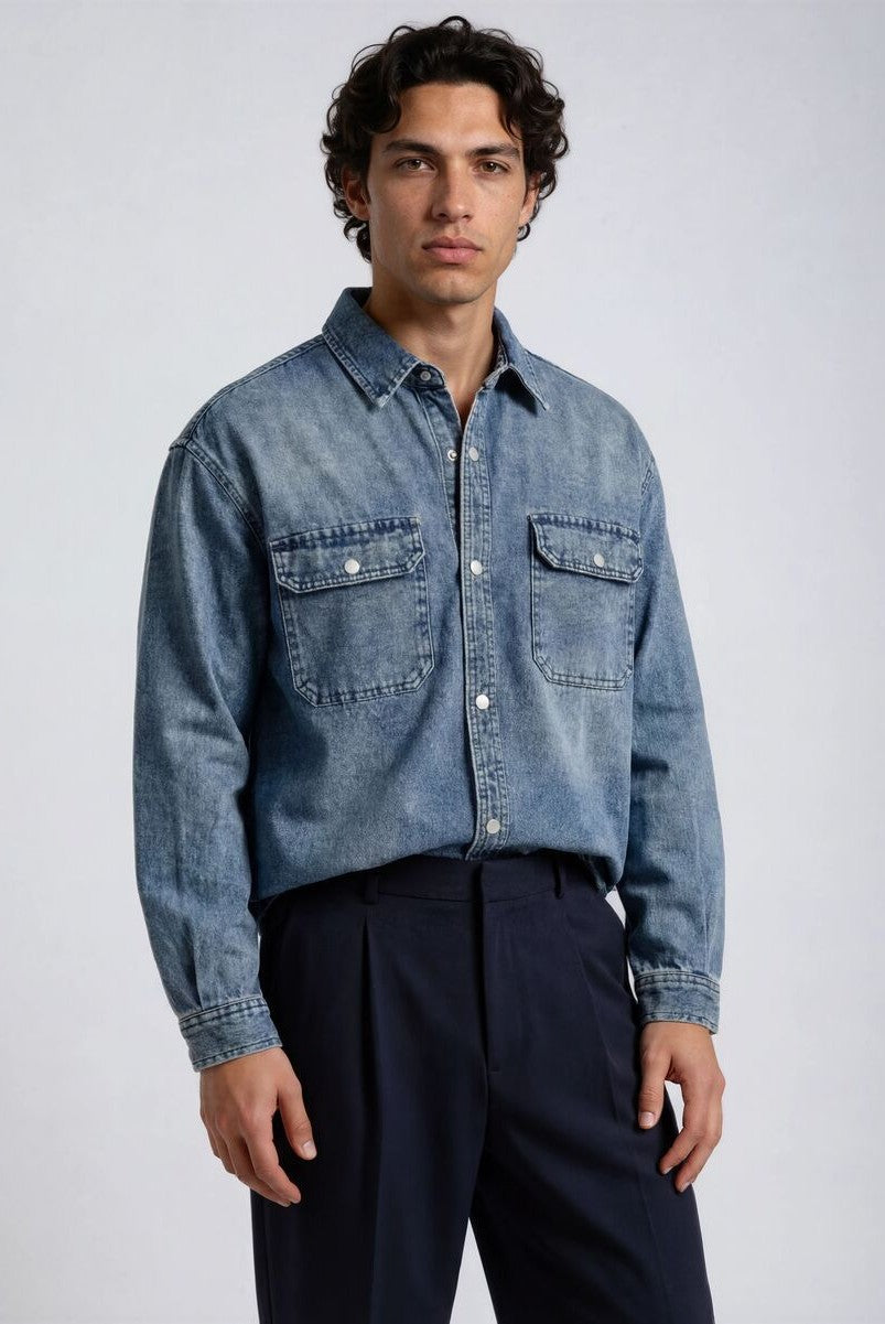 F21 Mens Denim Shirt | Forever 21 Mens