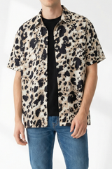 Leopard Print Button-Front Shirt | Forever 21 Mens