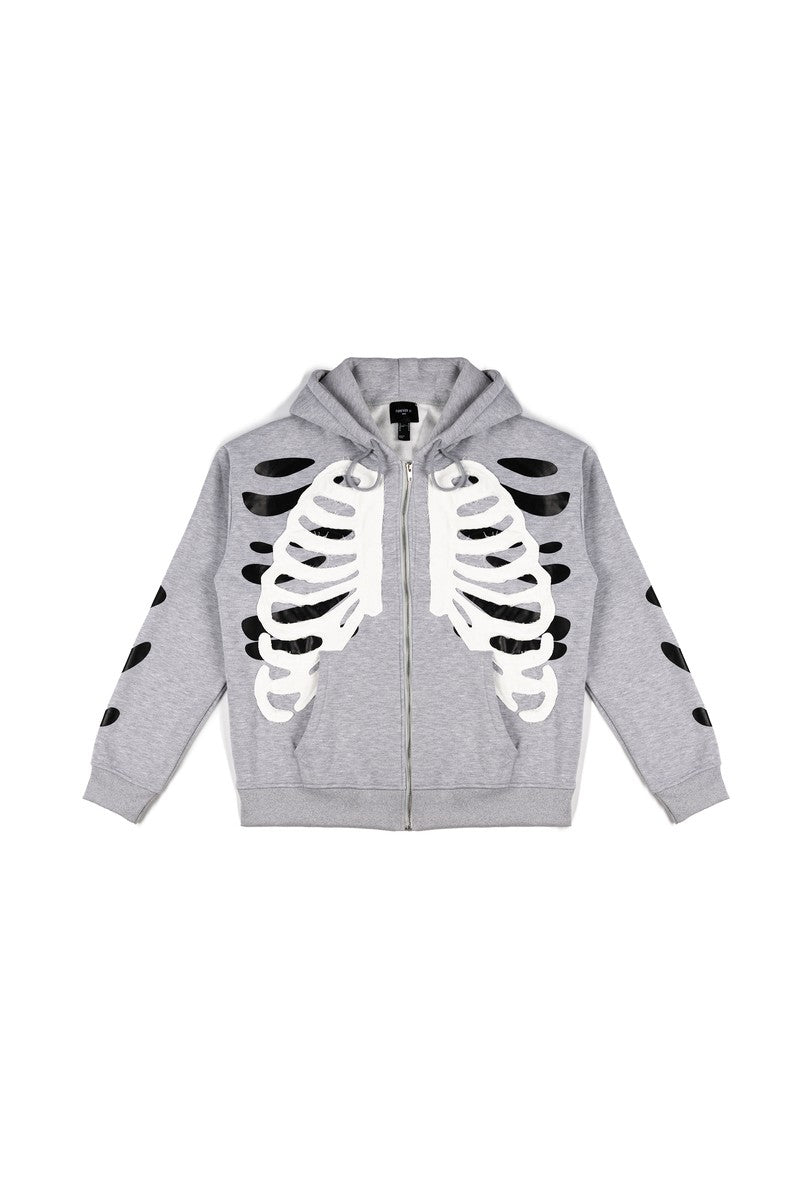 Skeleton Graphic Zip-Up Hoodie | Forever 21 Mens