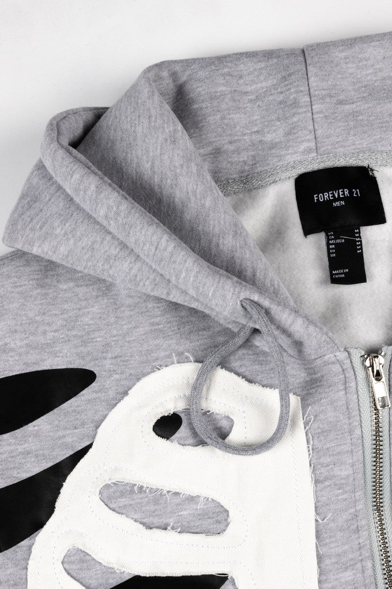 Skeleton Graphic Zip-Up Hoodie | Forever 21 Mens