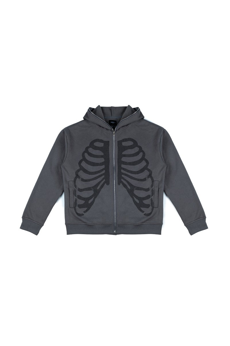 Skeleton Graphic Zip-Up Hoodie | Forever 21 Mens