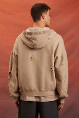 Unisex Rebel Moon Distressed Hoodie | Forever 21 Mens