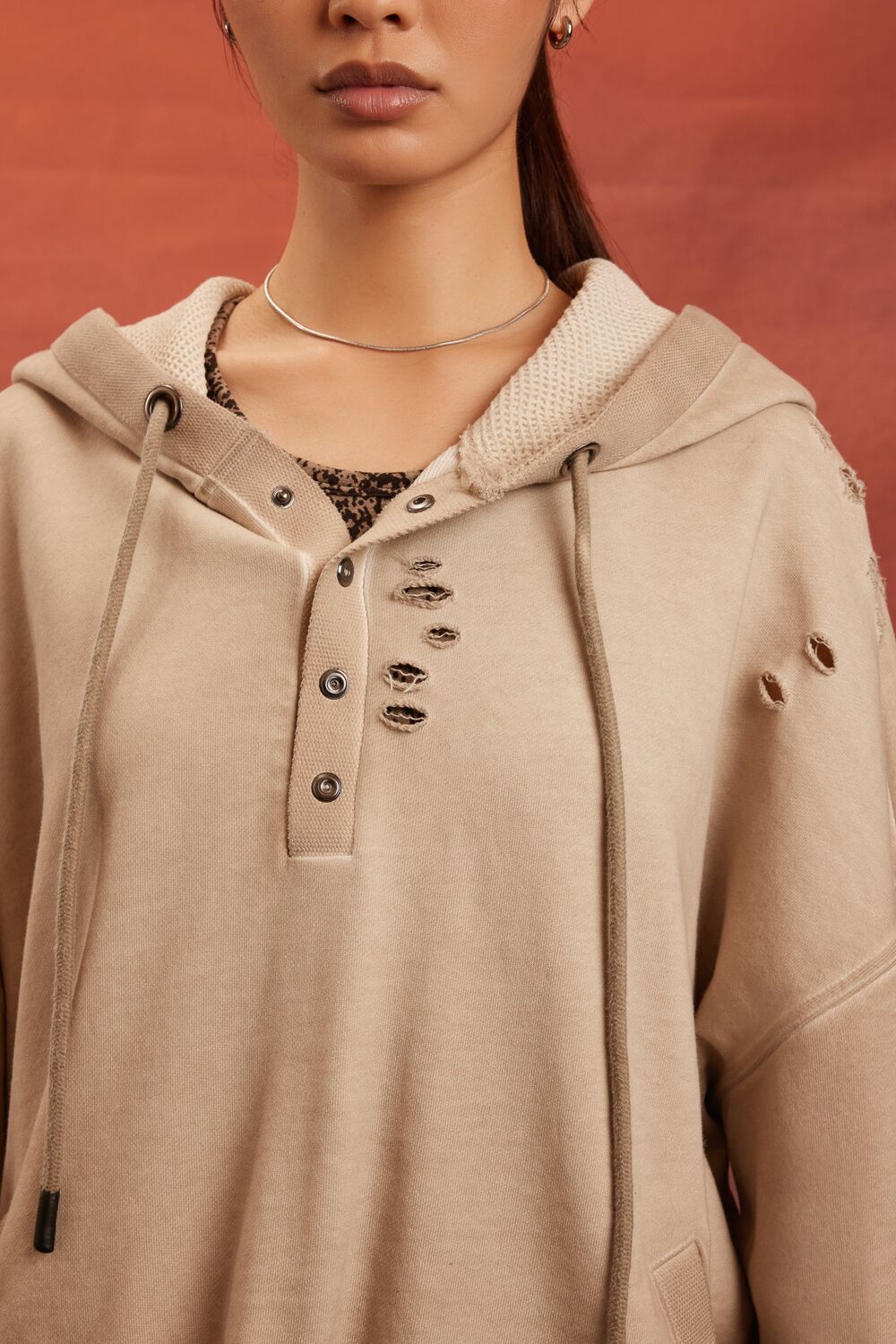 Unisex Rebel Moon Distressed Hoodie | Forever 21 Mens