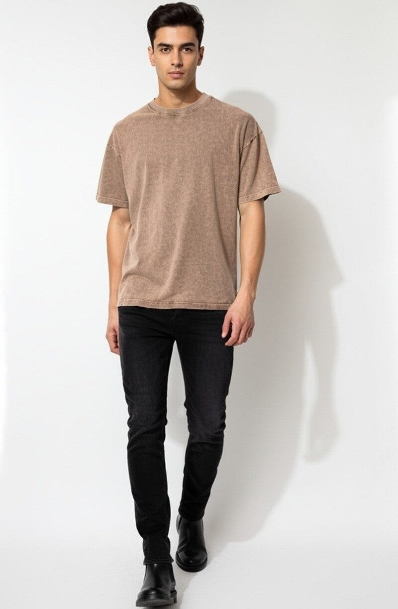 Mineral Wash Cotton Crew Tee | Forever 21 Mens