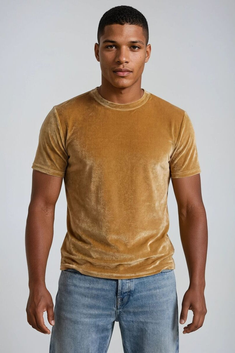 Velvet Crew Neck Tee | Forever 21 Mens