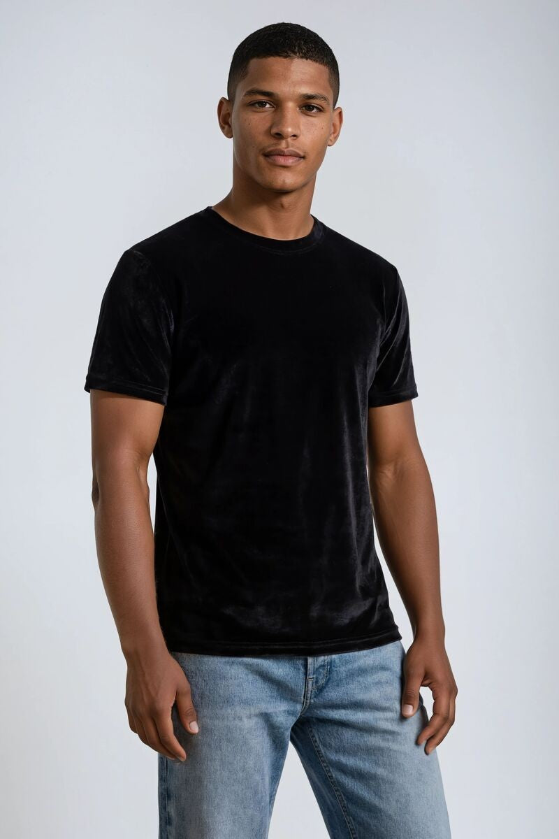 Velvet Crew Neck Tee | Forever 21 Mens