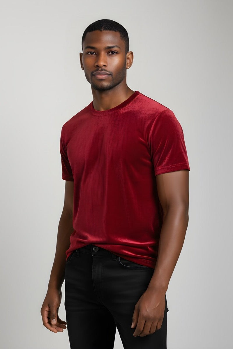 Velvet Crew Neck Tee | Forever 21 Mens