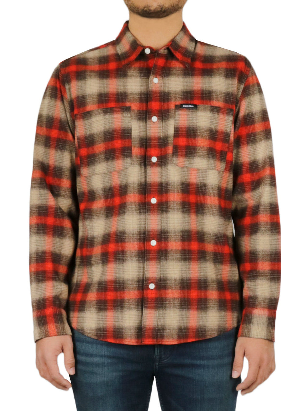 Long Sleeves Linear Ombre Flannel Shirt | Forever 21 Mens