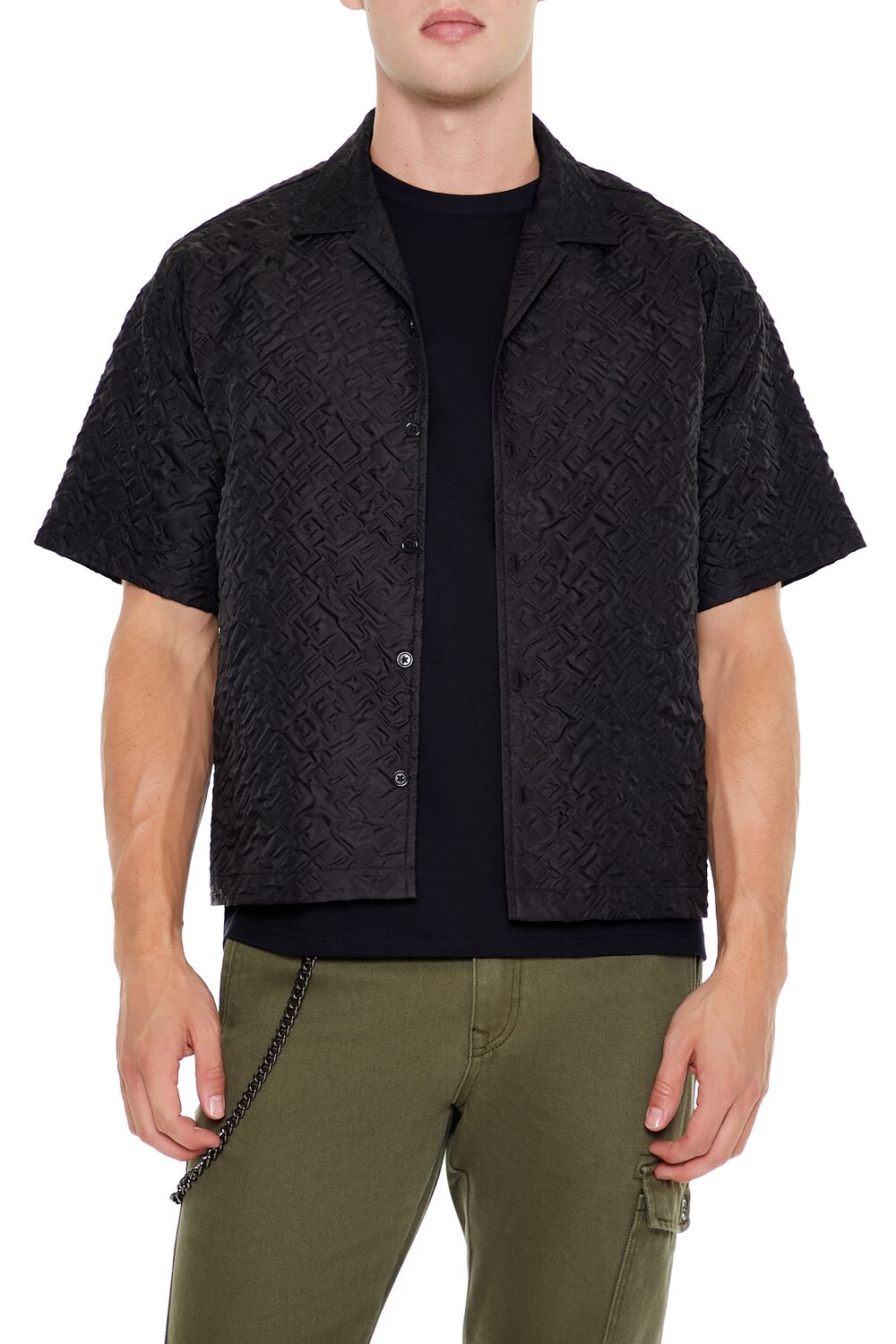 Oversized Textured Shirt | Forever 21 Mens