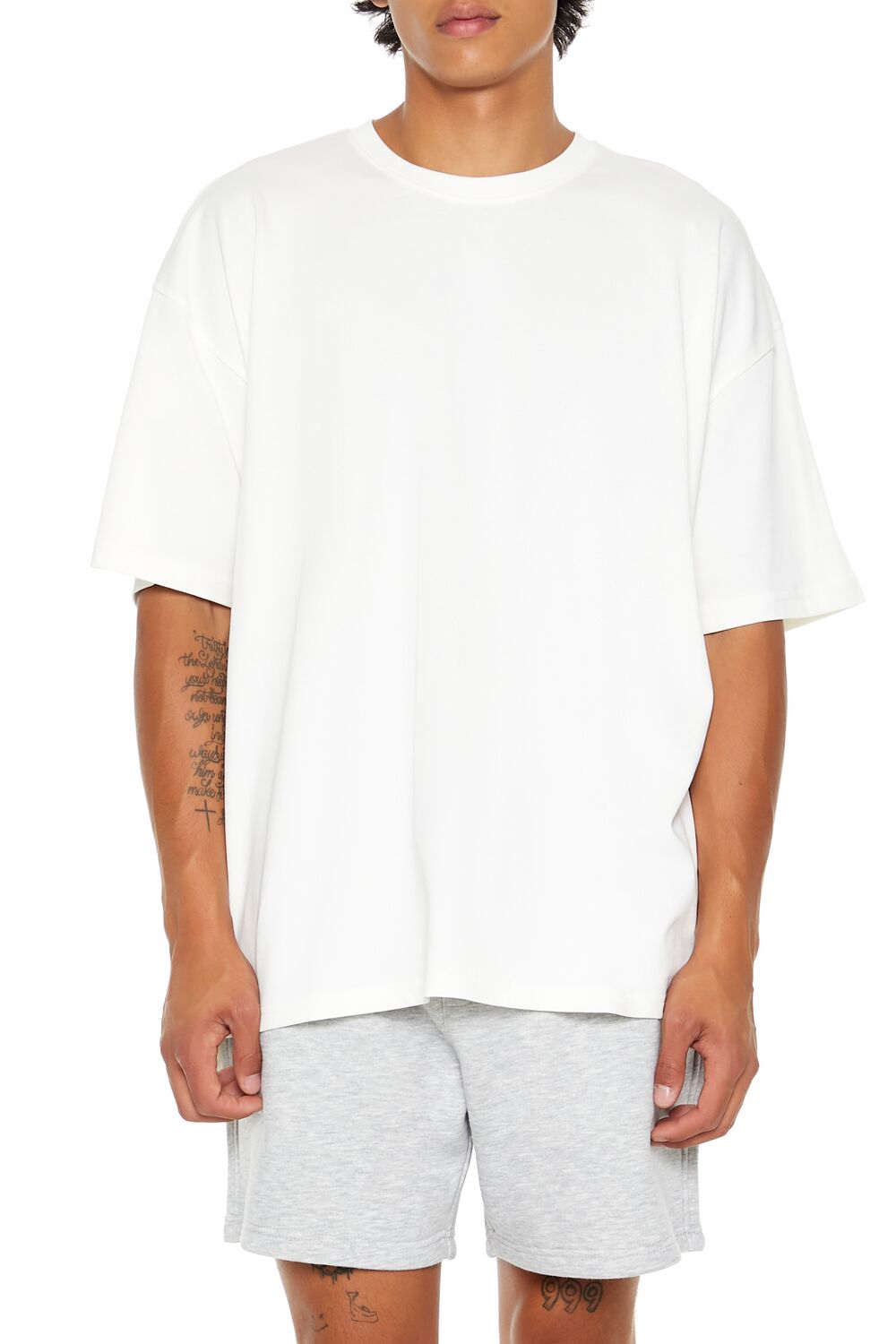 Cotton Crew High-Low Hem Tee | Forever 21 Mens