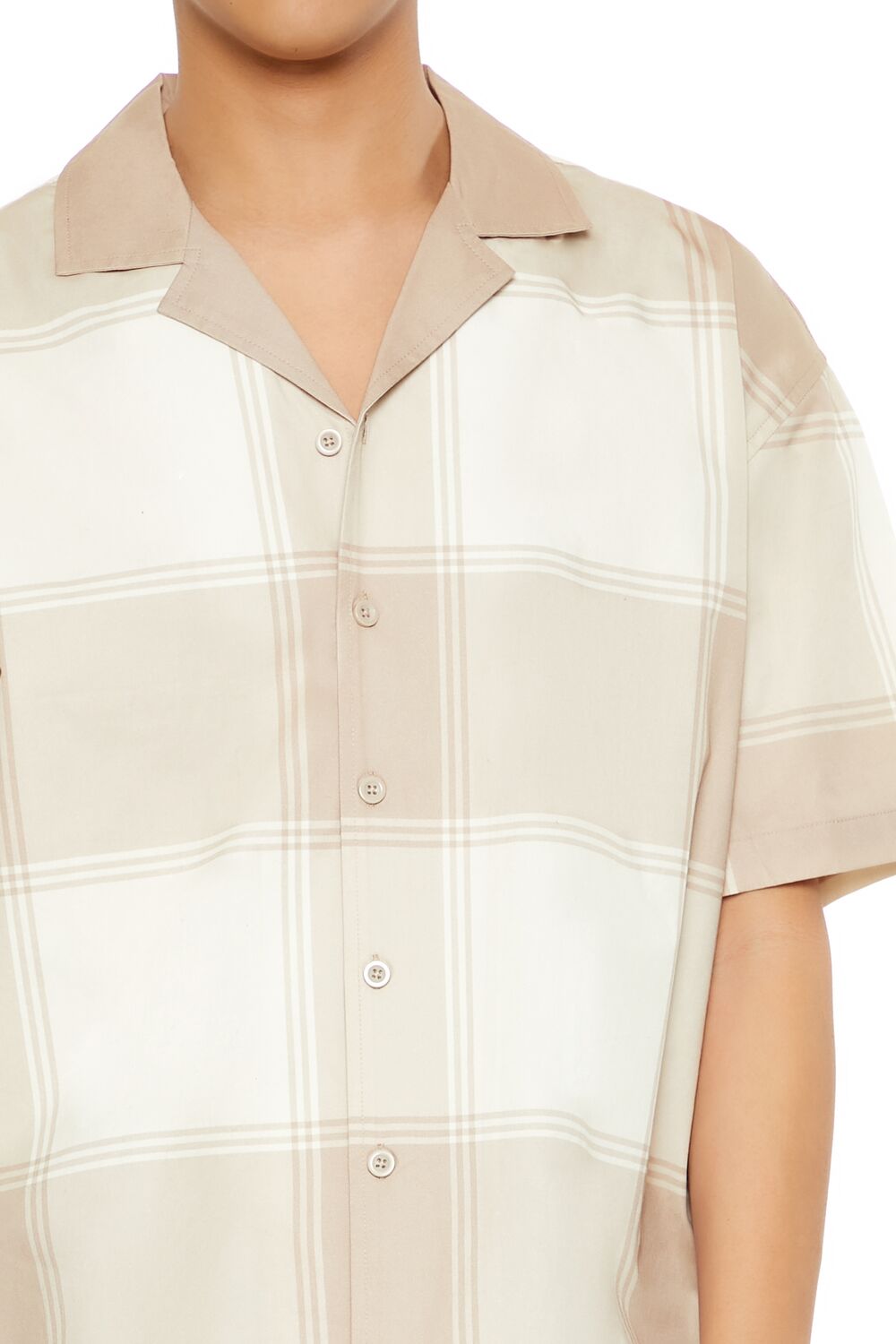 Plaid Drop-Sleeve Cropped Shirt | Forever 21 Mens