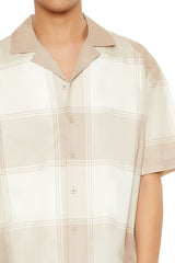 Plaid Drop-Sleeve Cropped Shirt | Forever 21 Mens