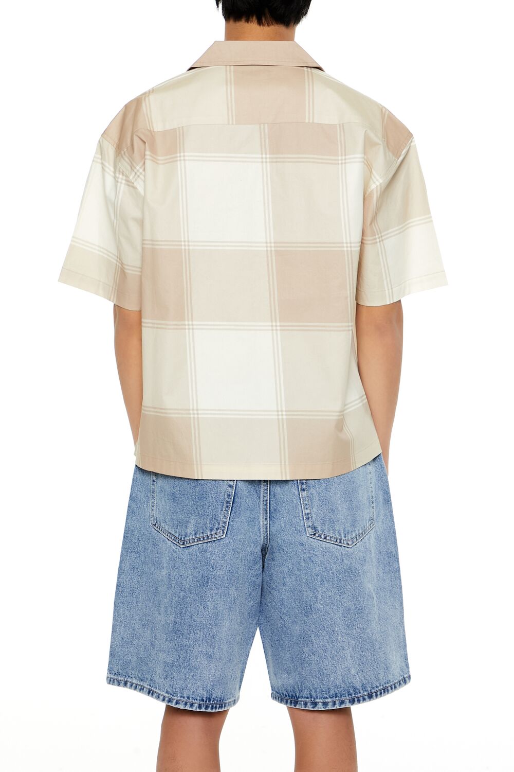 Plaid Drop-Sleeve Cropped Shirt | Forever 21 Mens