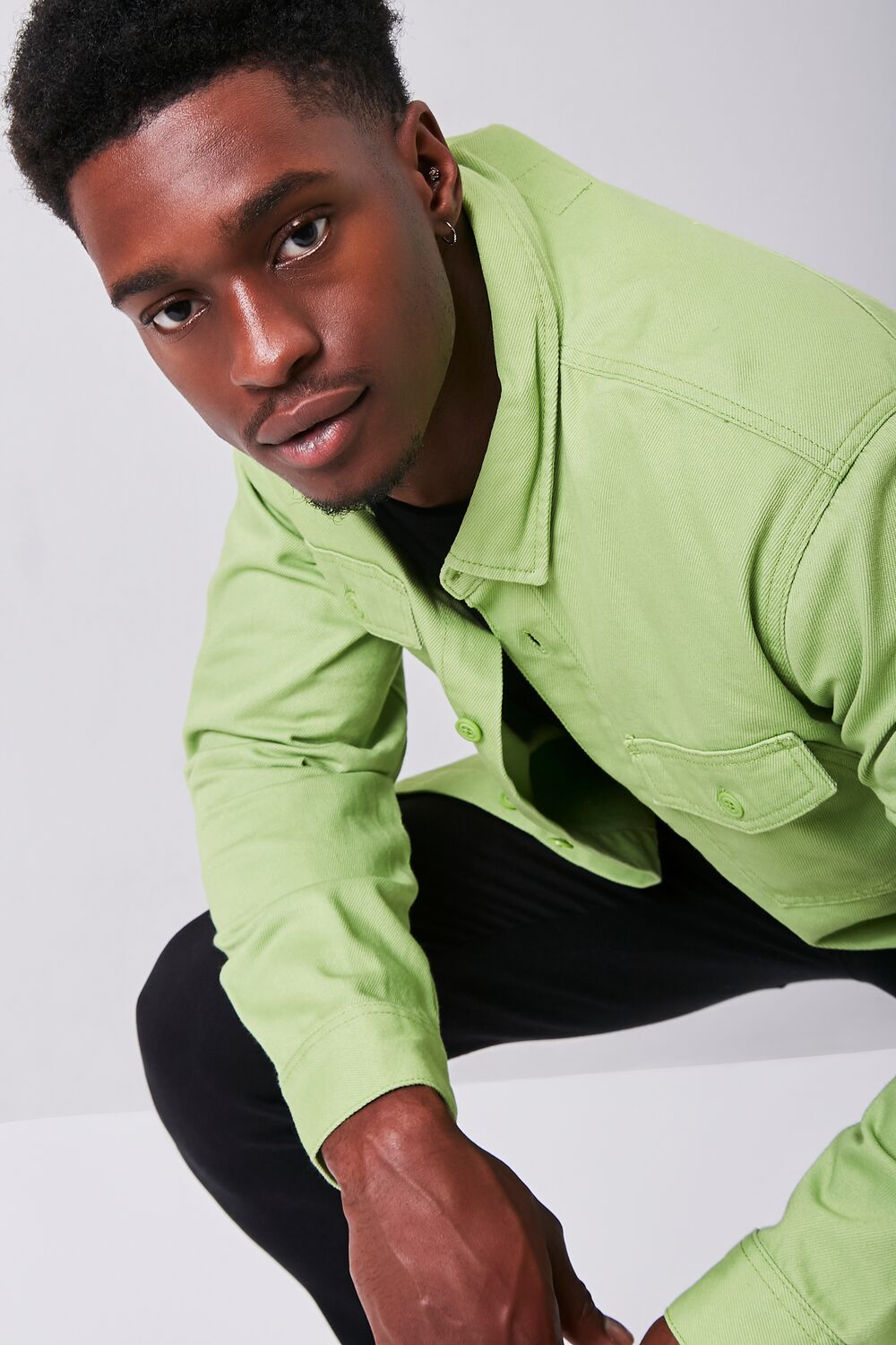 Long Sleeve Dual-Pocket Shirt | Forever 21 Mens