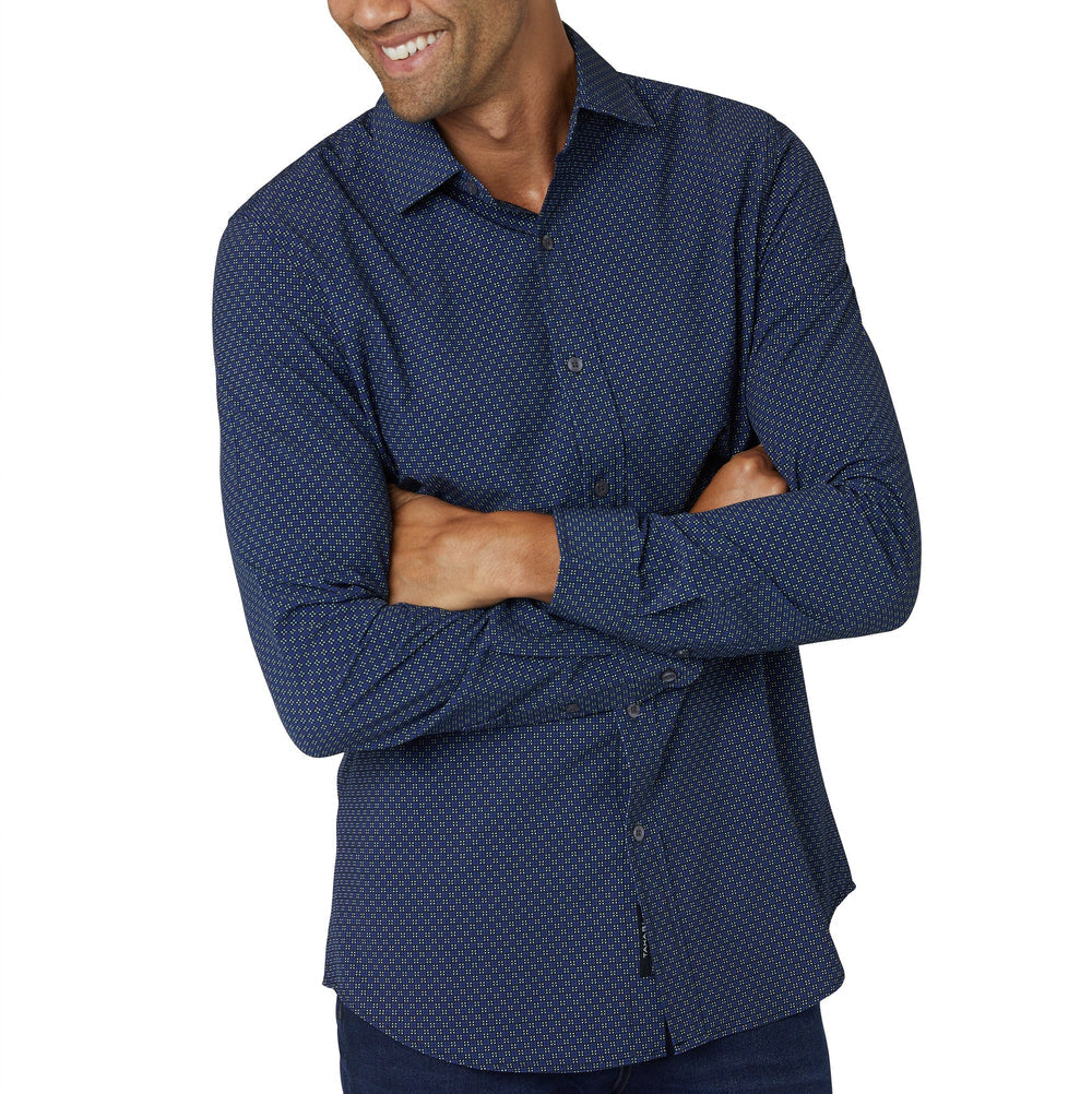 Long Sleeve Printed Perf Woven | Forever 21 Mens