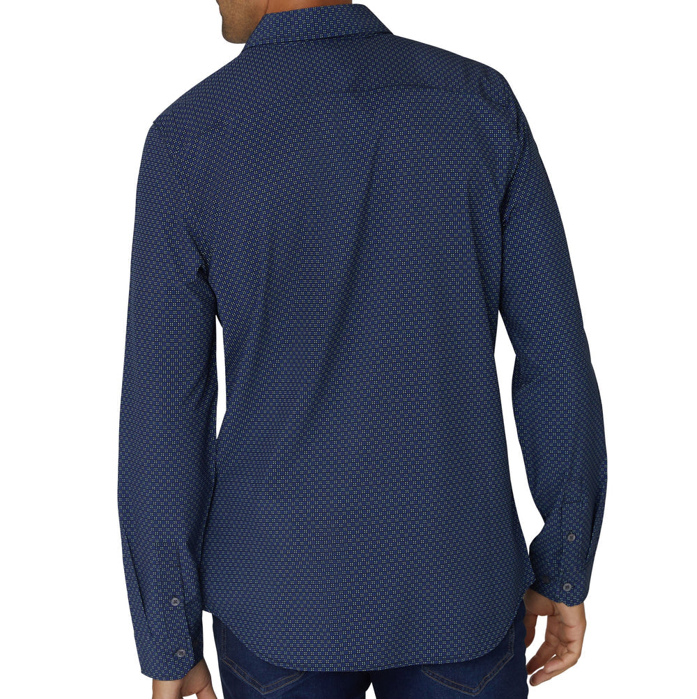 Long Sleeve Printed Perf Woven | Forever 21 Mens