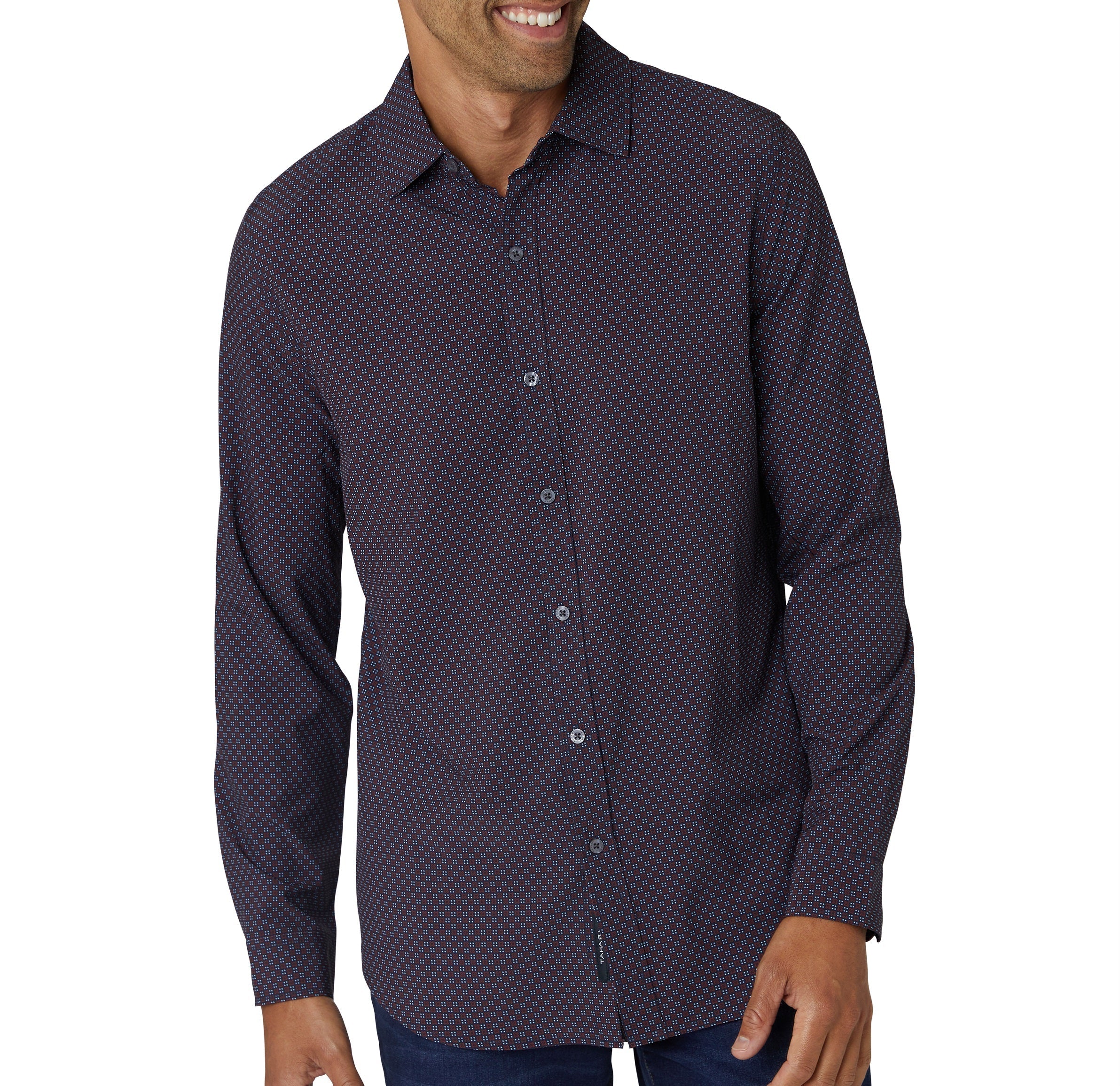 Long Sleeve Printed Perf Woven | Forever 21 Mens