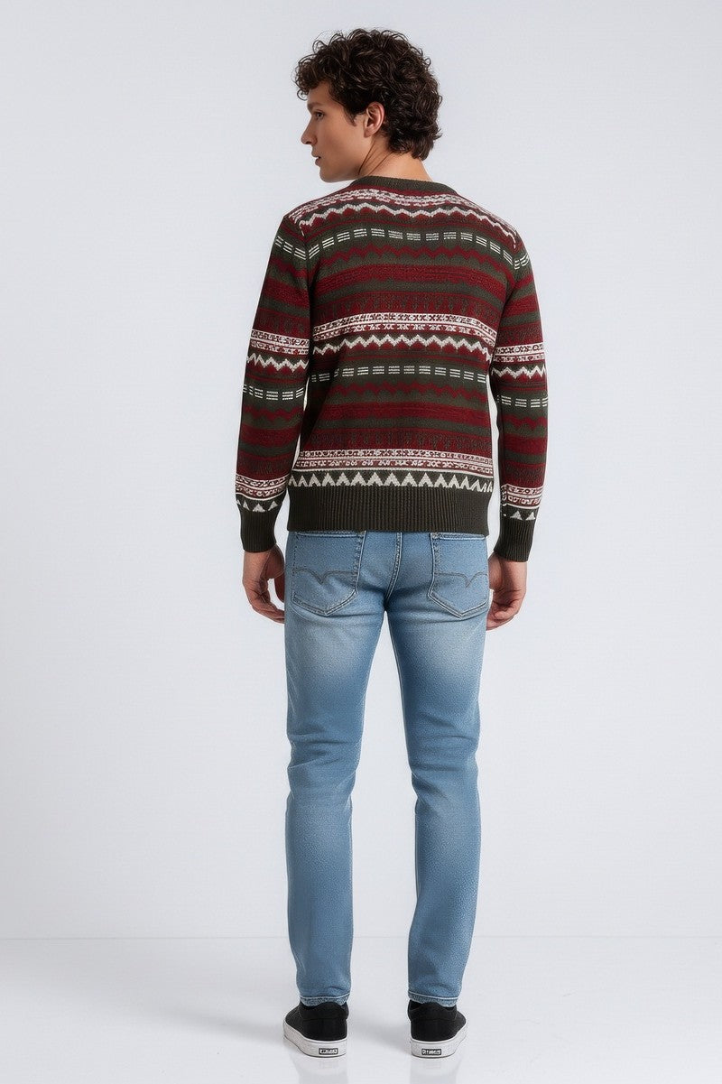 Holiday Fair Isle Striped Sweater | Forever 21 Mens