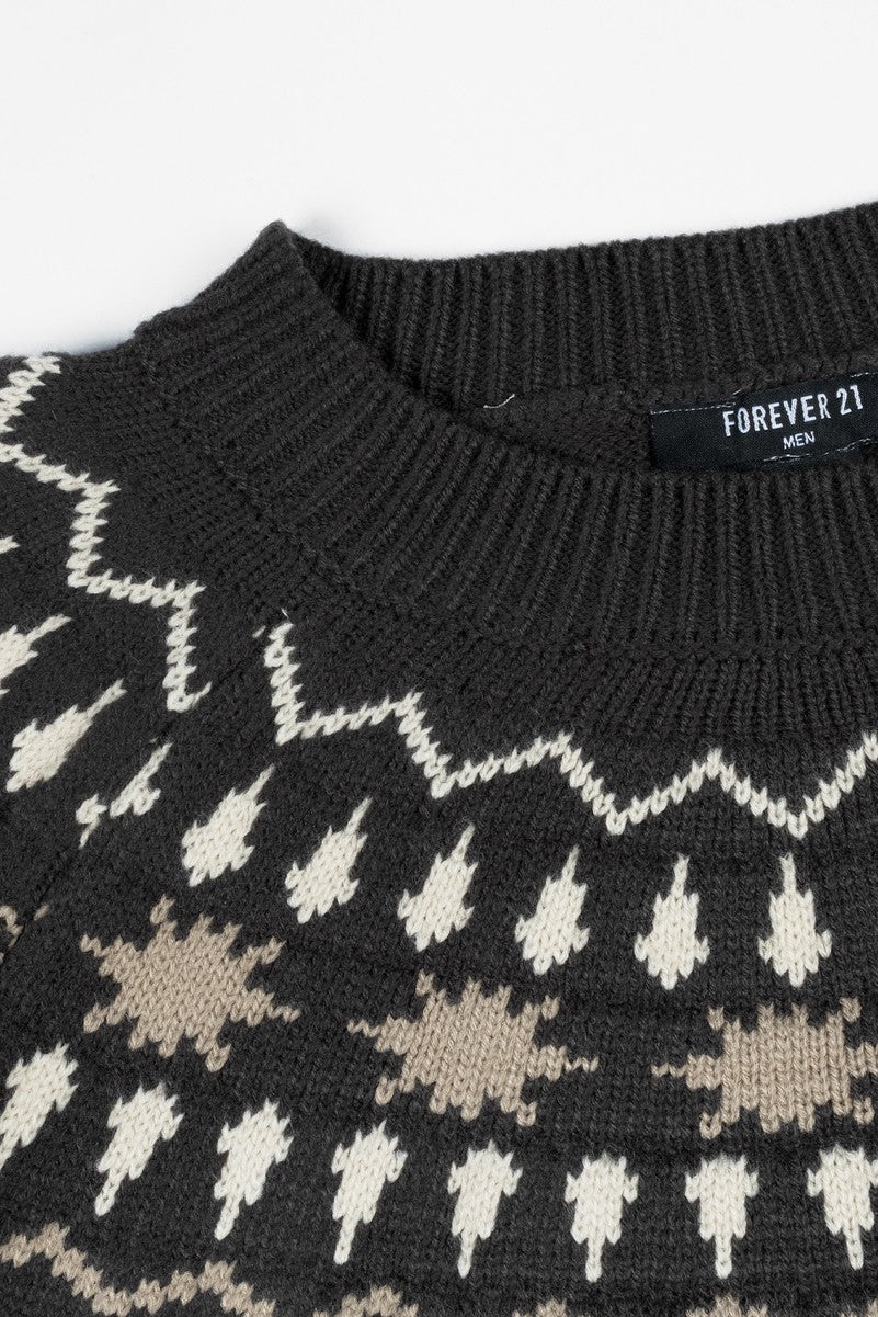 Fair Isle Yoke Sweater | Forever 21 Mens