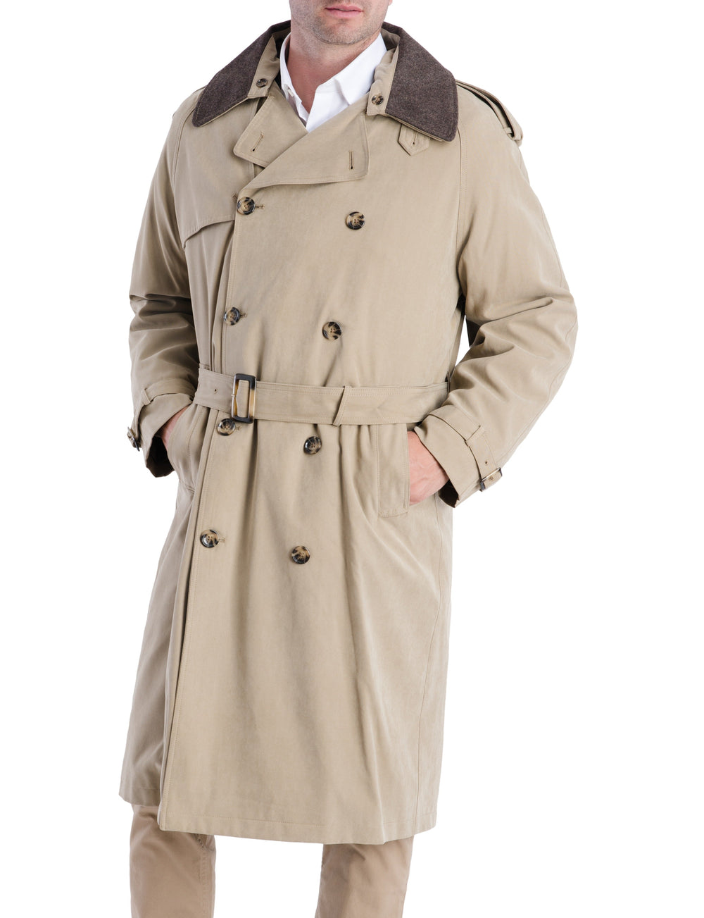 Iconic Double Breasted Trench Coat British Khaki | Forever 21 Mens