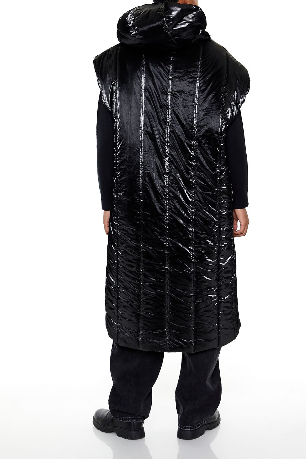 Hooded Longline Puffer Vest | Forever 21 Mens