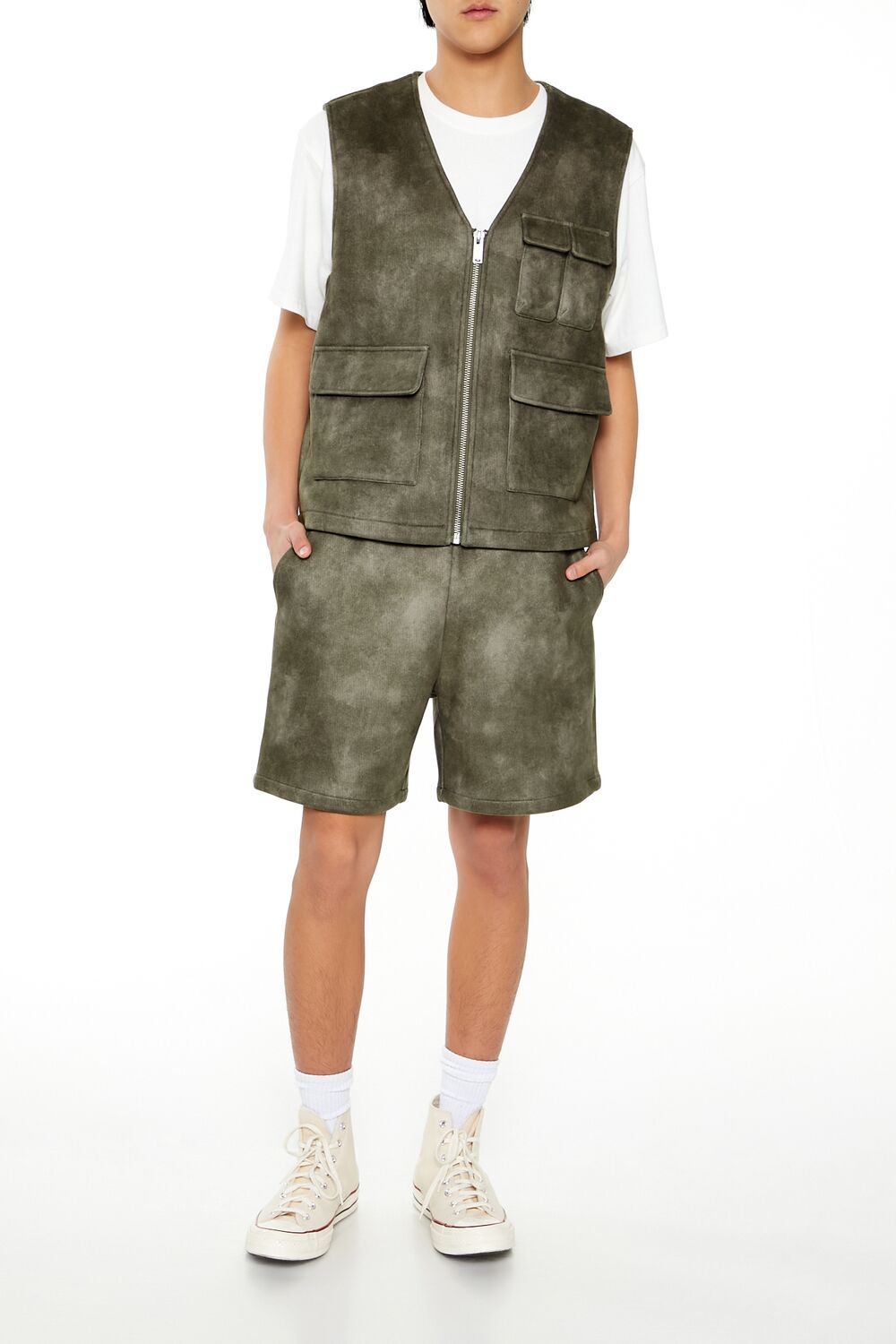 Oil Wash Faux Suede Shorts | Forever 21 Mens