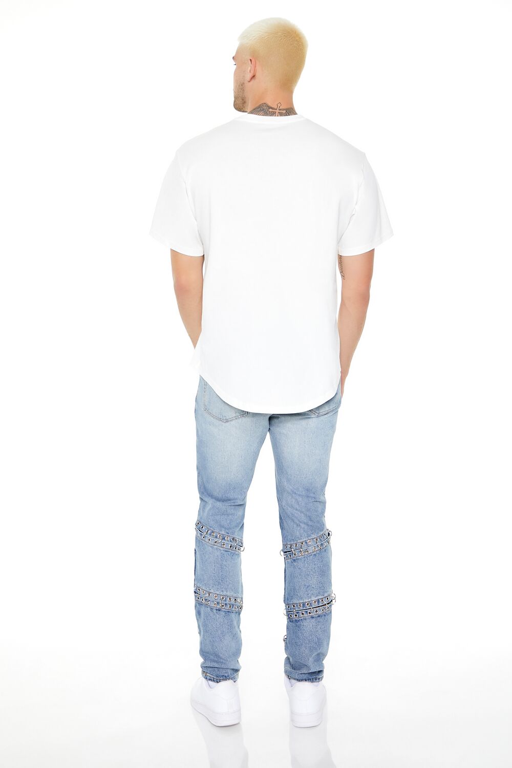 Grommet Cutout Slim-Fit Jeans | Forever 21 Mens