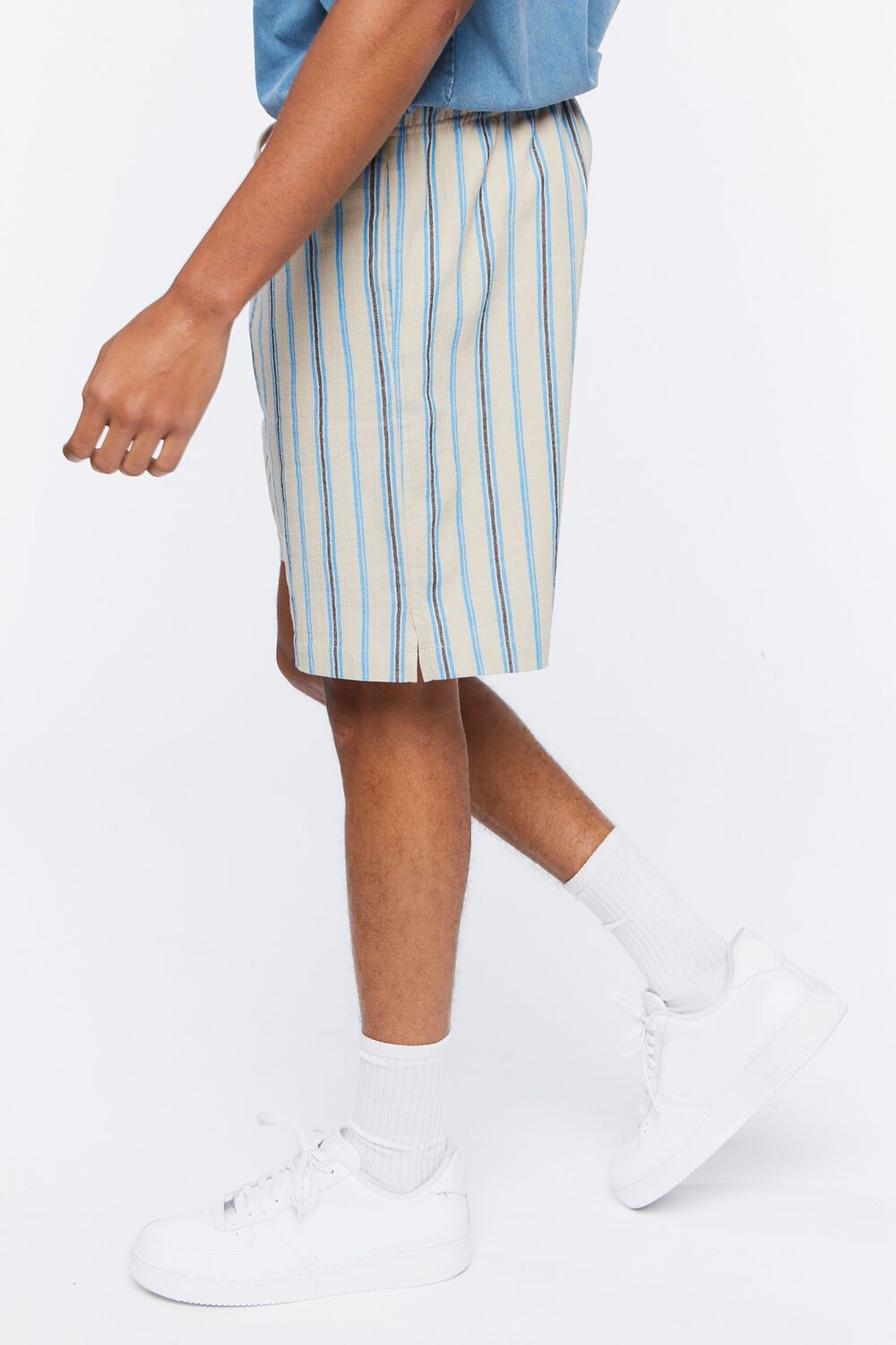 Reworked Striped Drawstring Shorts | Forever 21 Mens