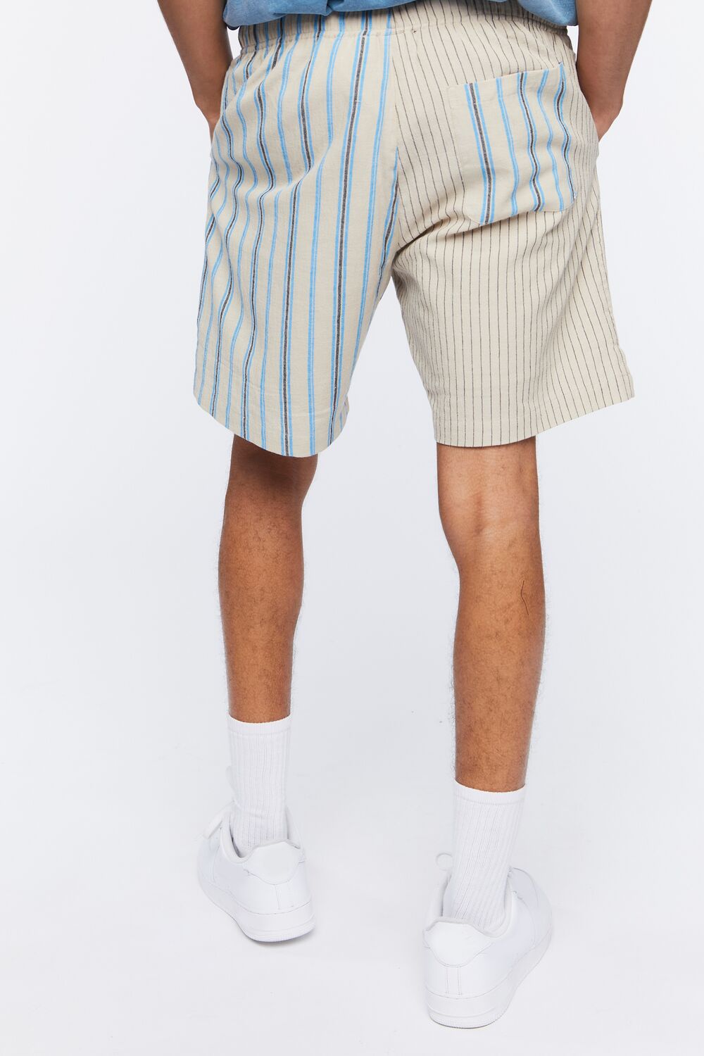 Reworked Striped Drawstring Shorts | Forever 21 Mens