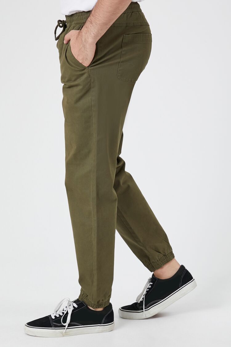 Twill Drawstring Joggers | Forever 21 Mens