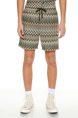Multi Zigzag Drawstring Shorts | Forever 21 Mens