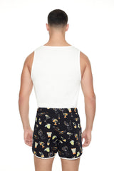 Short Inseam Drink Print Swim Trunks | Forever 21 Mens