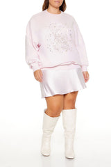 Plus Size Beaded Virgo Pullover - Forever 21