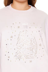Plus Size Beaded Virgo Pullover - Forever 21
