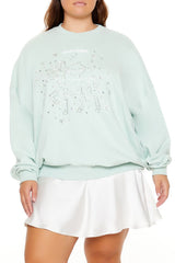 Plus Size Beaded Sagittarius Pullover - Forever 21