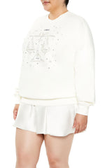 Plus Size Beaded Libra Pullover - Forever 21