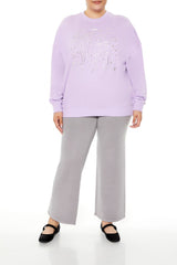 Plus Size Beaded Leo Pullover - Forever 21