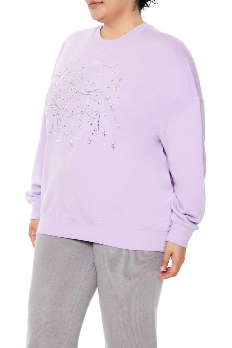 Plus Size Beaded Leo Pullover - Forever 21
