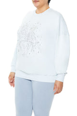 Plus Size Beaded Gemini Pullover - Forever 21