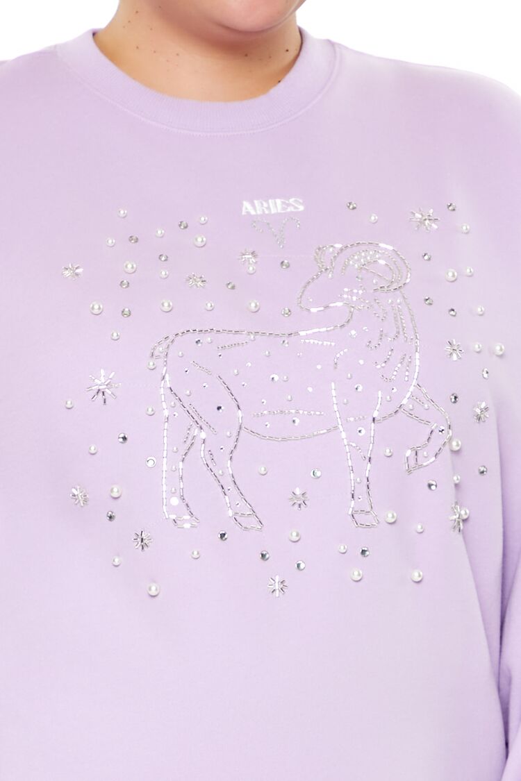 Plus Size Beaded Aries Pullover - Forever 21