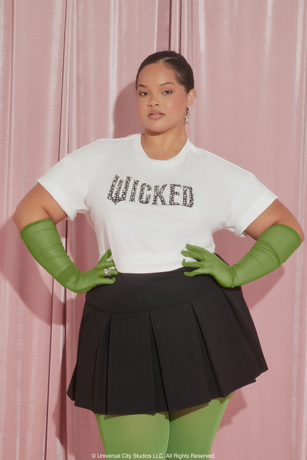 Plus Size Wicked Faux Gem Tee - Forever 21