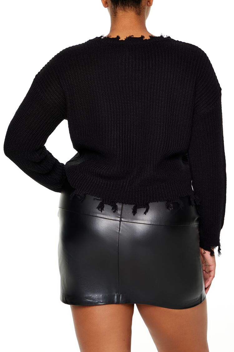 Plus Size Love Embroidered Sweater - Forever 21