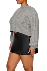 Plus Size Cropped Bow Sweater - Forever 21