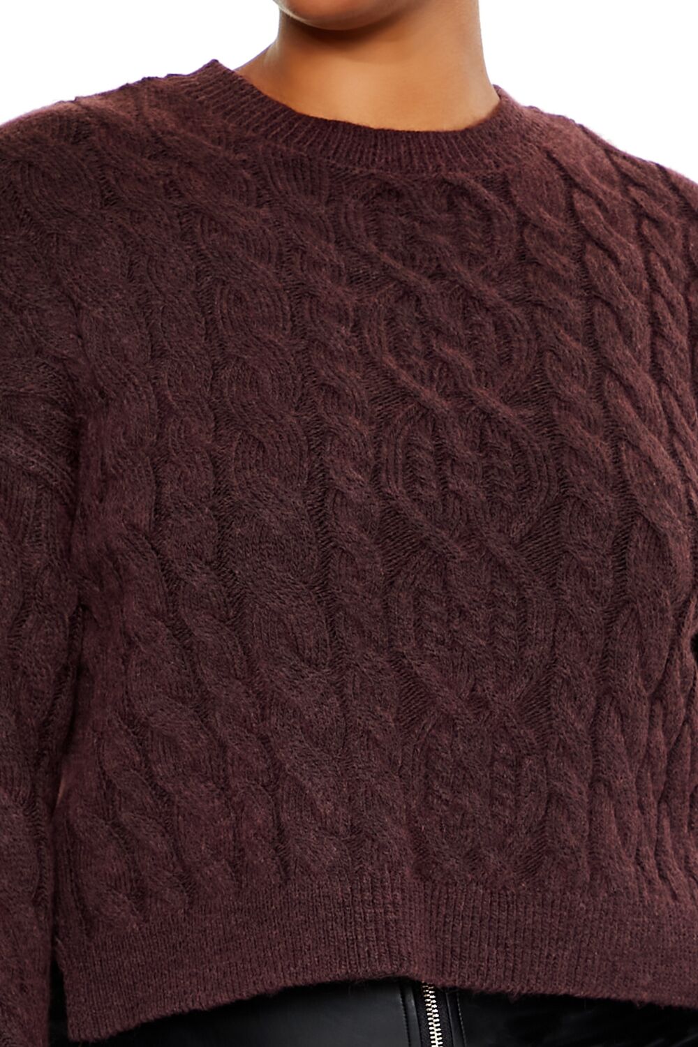 Plus Size Cable Knit Sweater - Forever 21