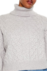 Plus Size Cable Knit Turtleneck Sweater - Forever 21